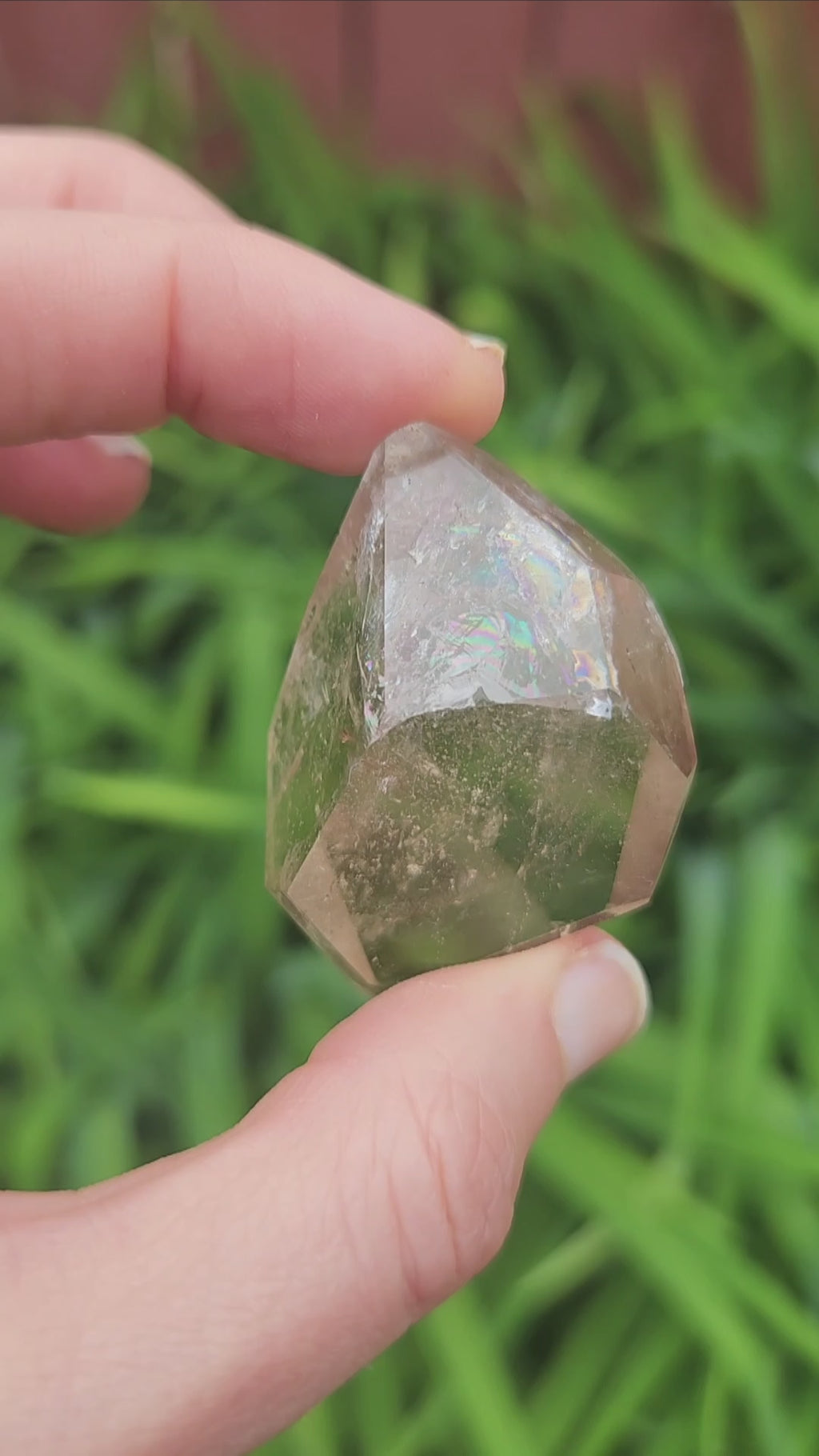 Smoky Citrine Crystal Freeform w/ Rainbow Inclusion