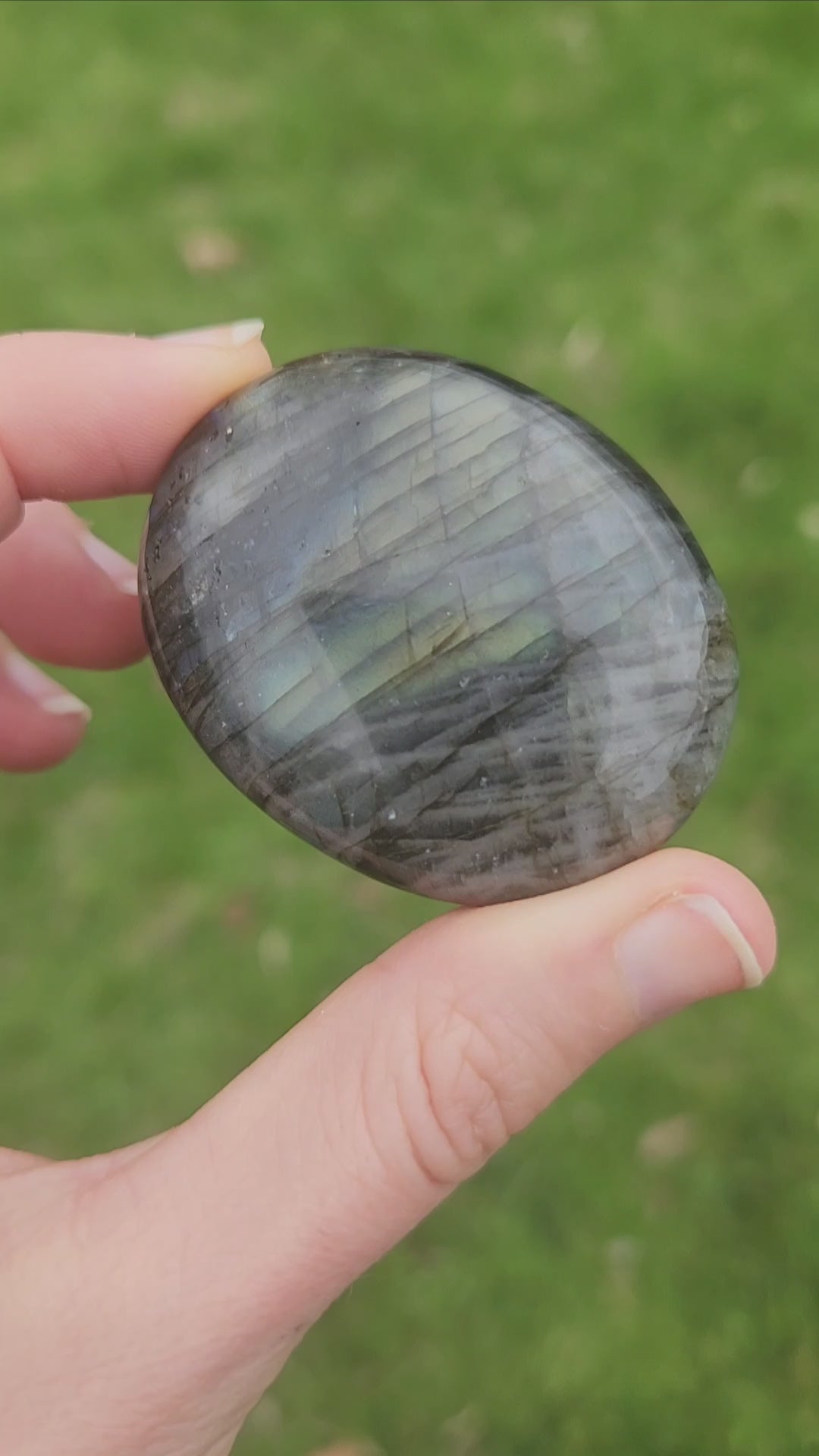 Labradorite Crystal Palm Stone