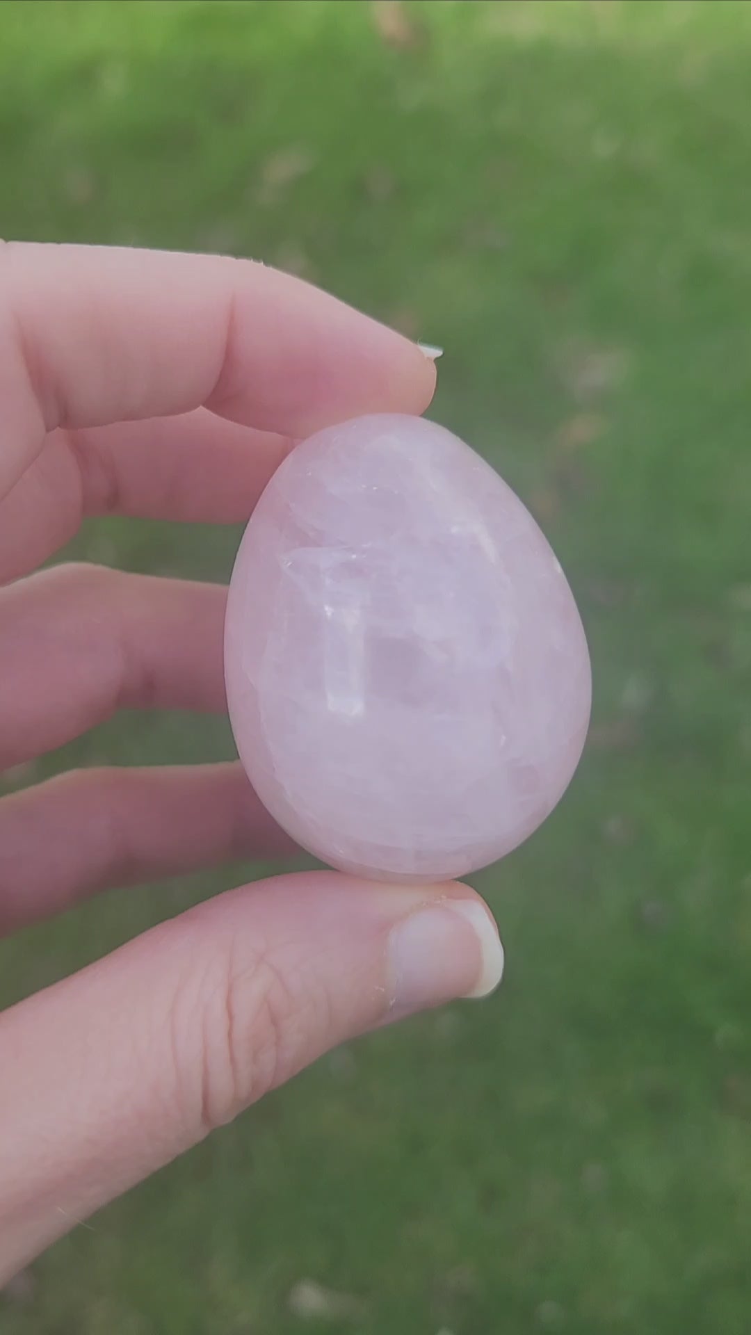 Pink Rose Quartz Crystal Egg