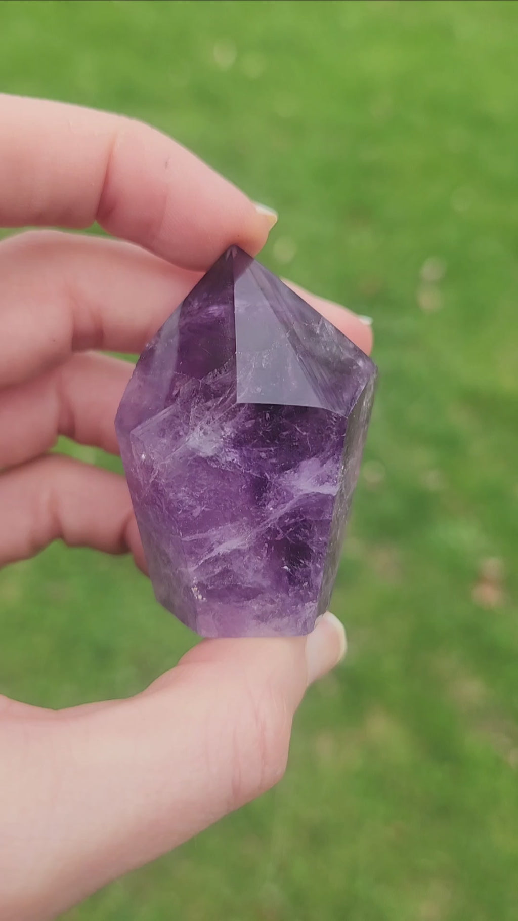 Amethyst Crystal Point Standing Tower 2"