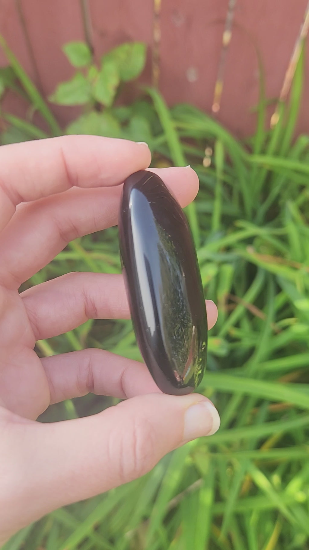 Rainbow Obsidian Crystal Palm Stone