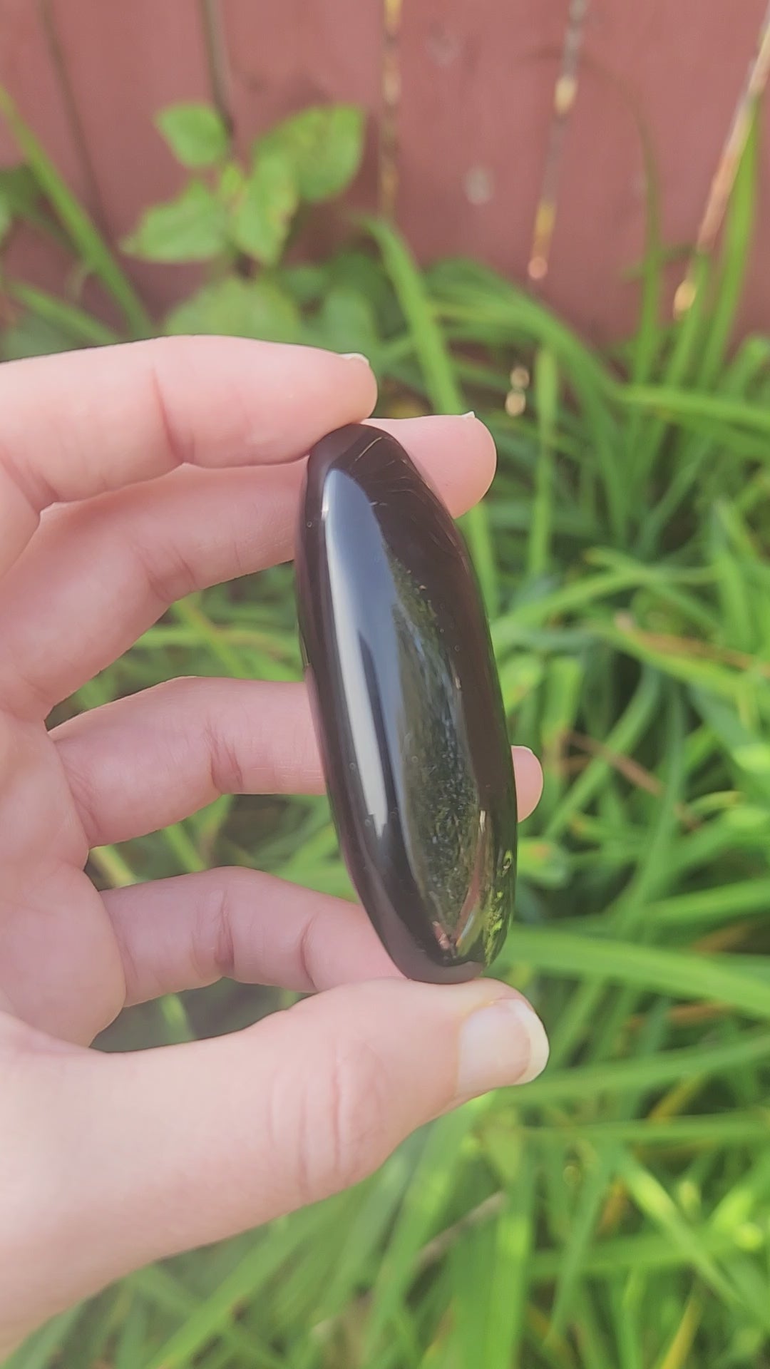Rainbow Obsidian Crystal Palm Stone