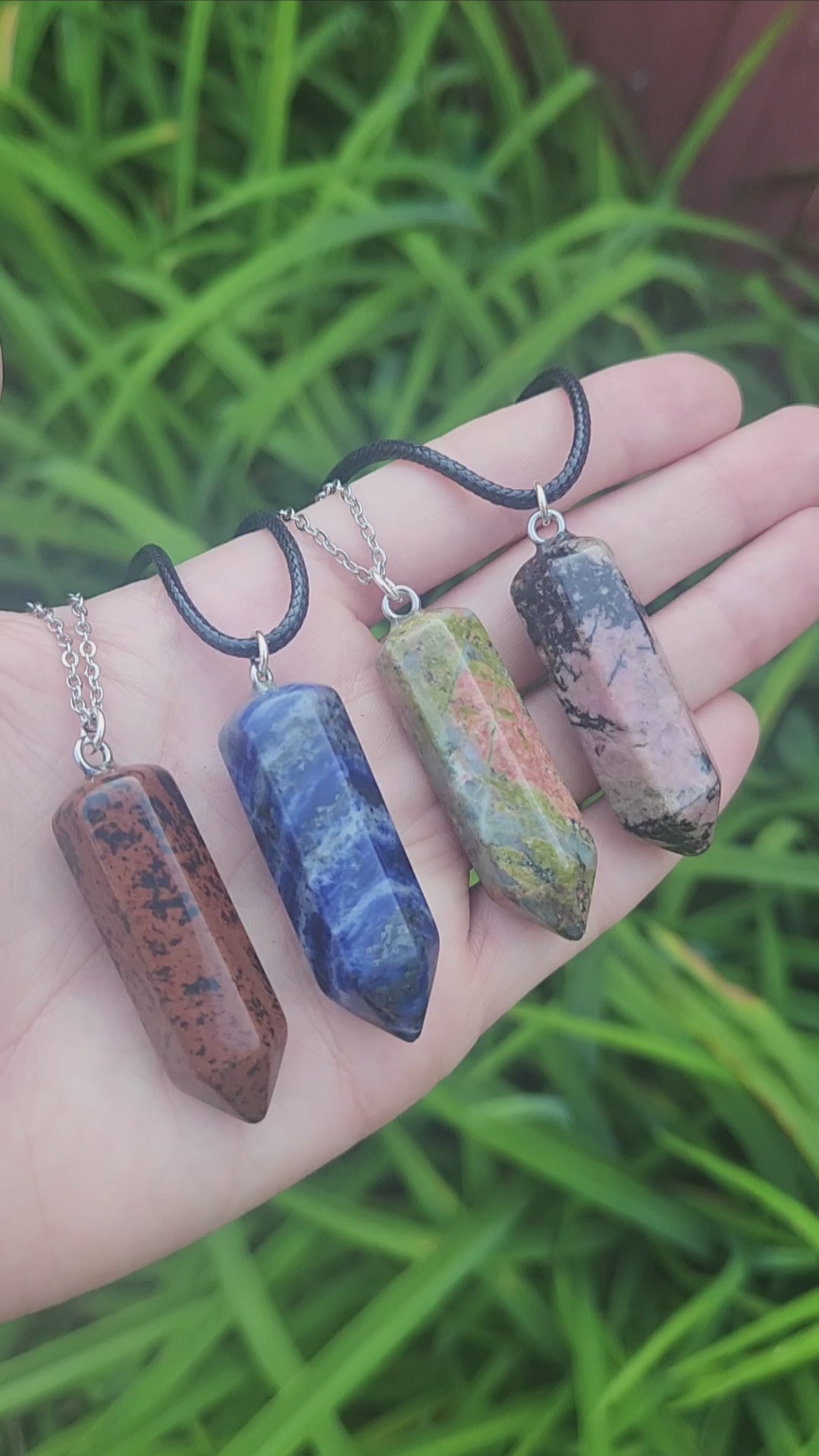 Large Crystal Point Necklaces Healing Stones