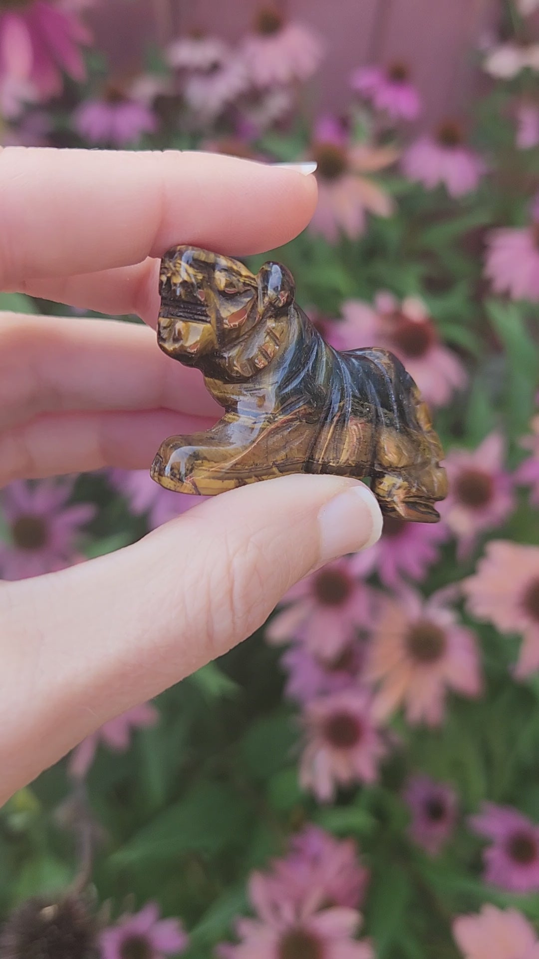Tigers Eye Crystal Tiger Stone Animal Carving