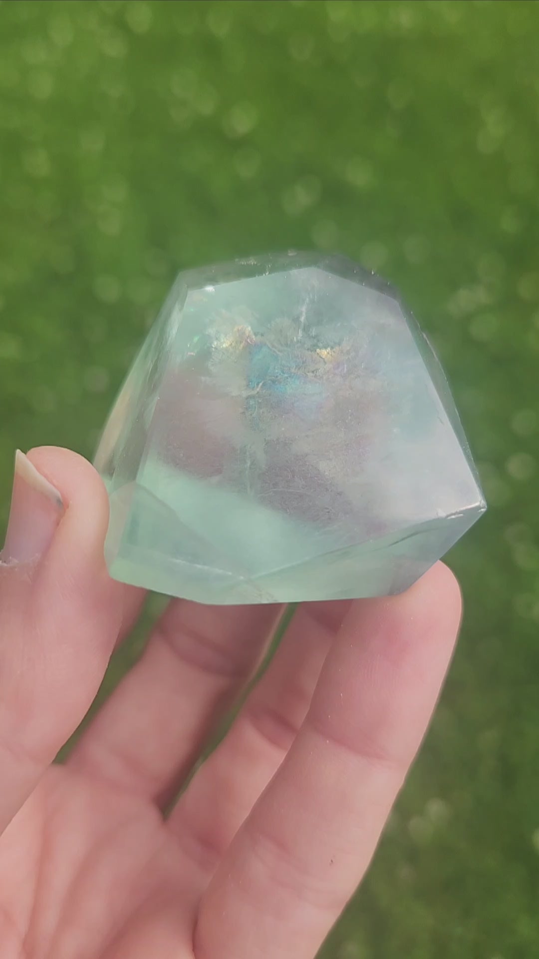 Green Fluorite Crystal Freeform