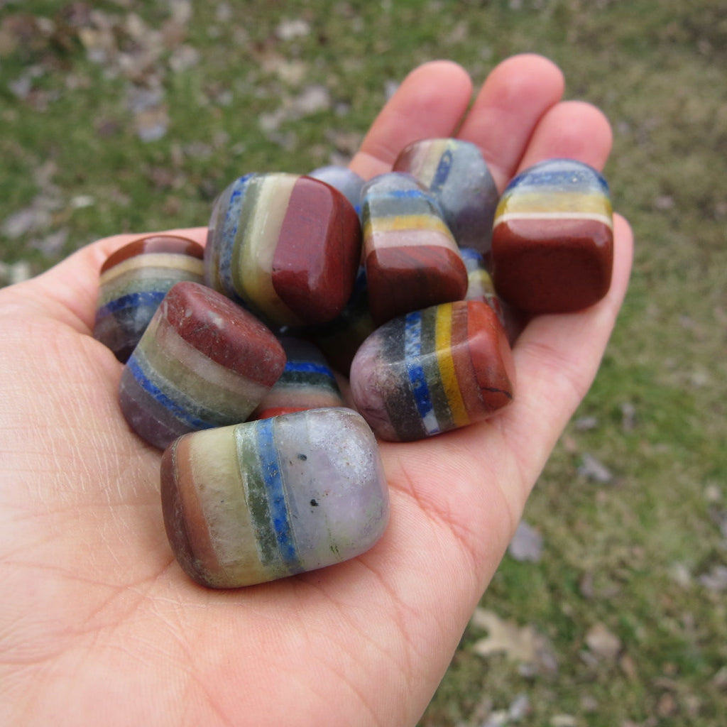 7 Chakra Crystal Tumbled Stones - S mall