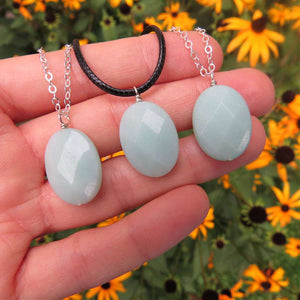 Amazonite Crystal Necklace in Sterling Silver