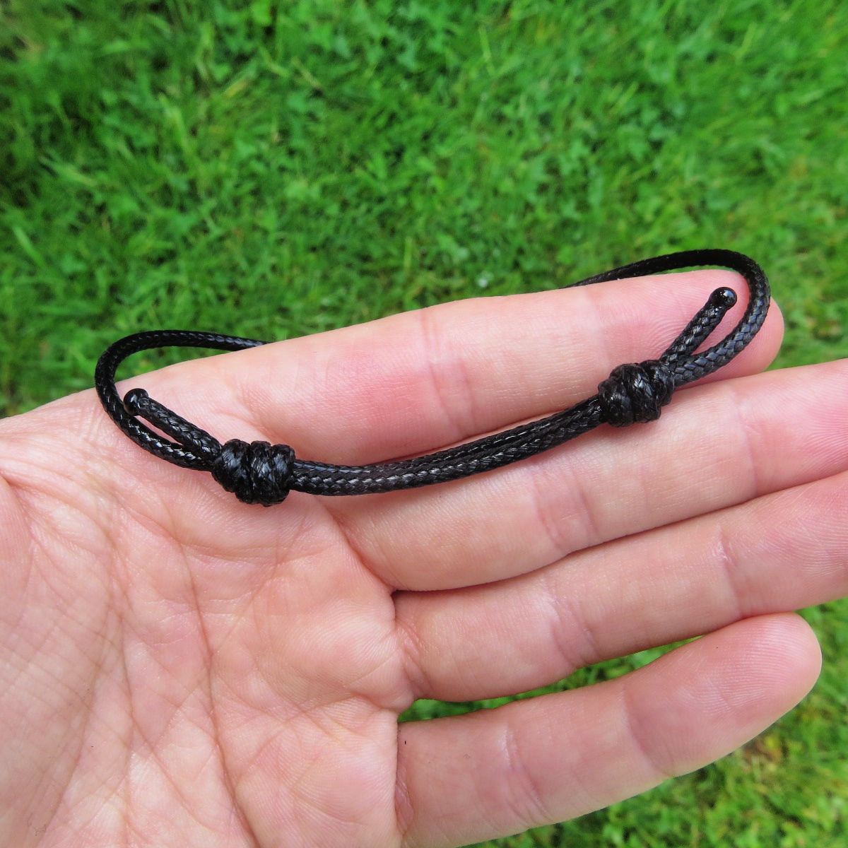 Stone Yin Yang Necklace | Black Cord Crystal Necklace for Men