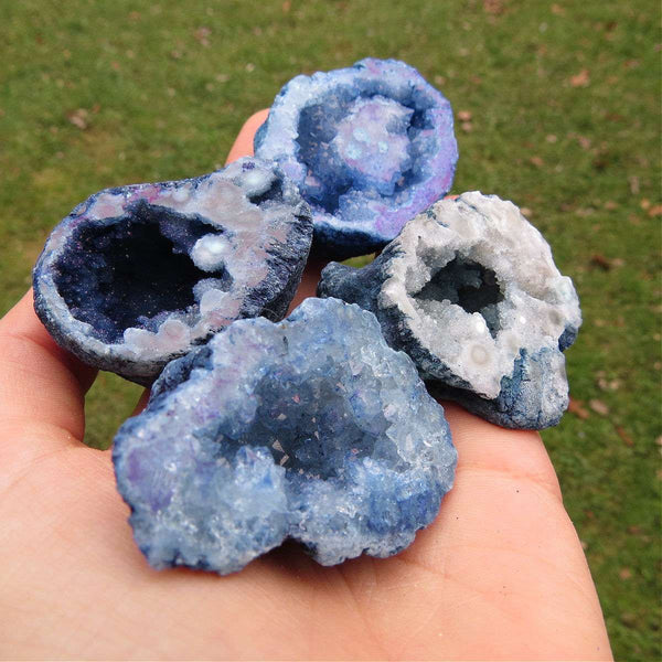 Blue Geode Half Crystal