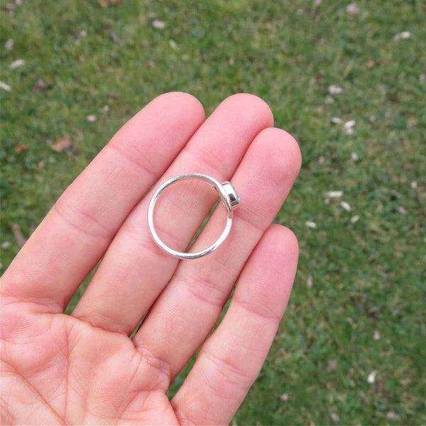 Blue Topaz Ring Sterling Silver Size 6.75