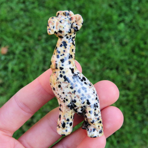 Carved Crystal Giraffe Figurine