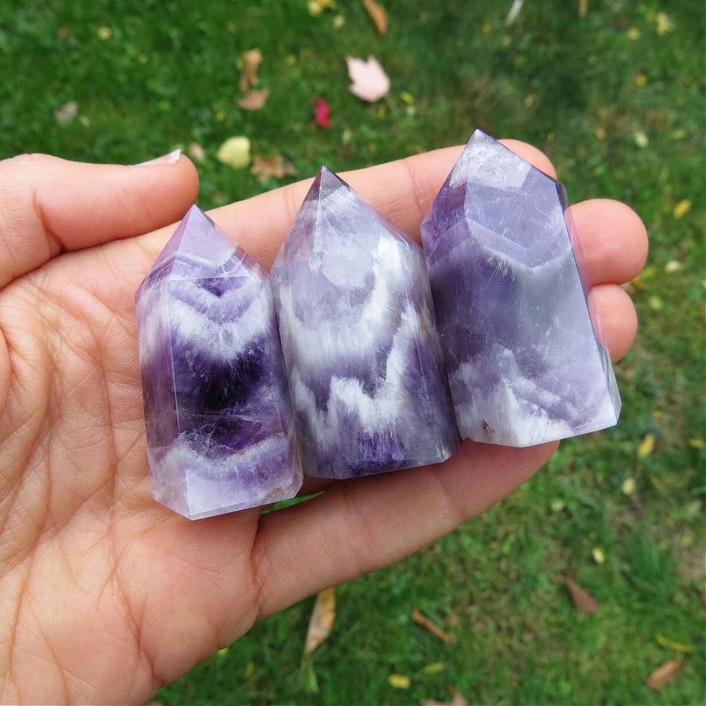 Mini AMETHYST Points, Small Polished Amethyst Crystals, Amethyst Tower