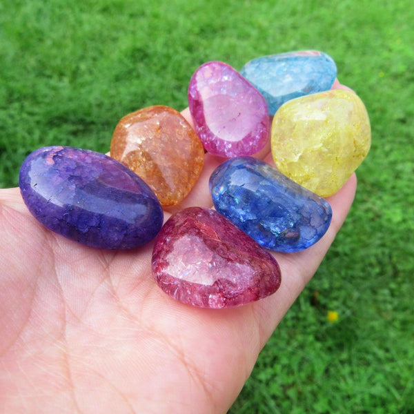 Crackle Quartz Crystals - Fire and Ice Stones