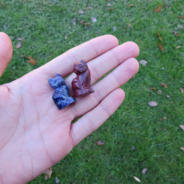 Mini Crystal Cat Stone Animal Carving