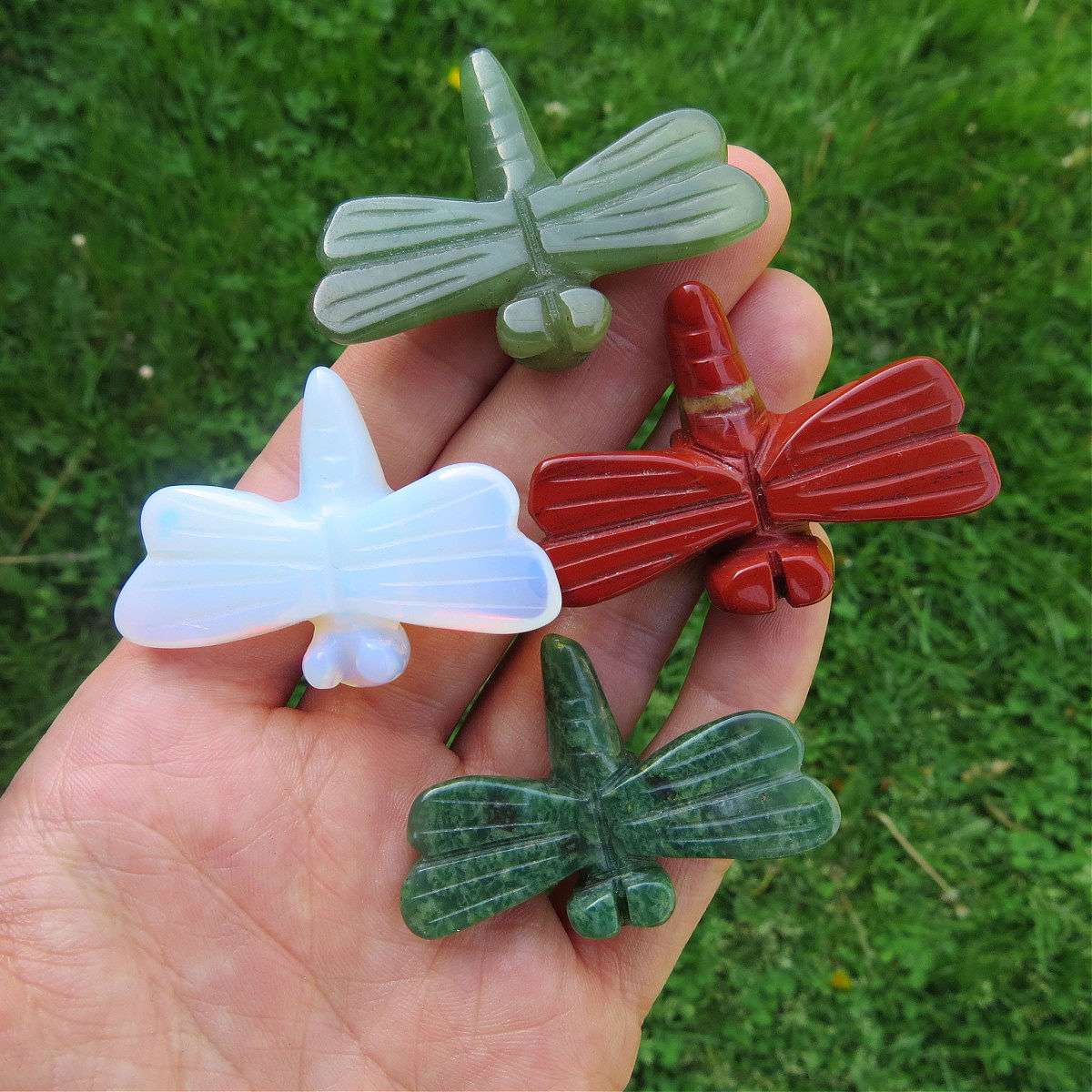 Crystal Dragonfly Stone Carvings