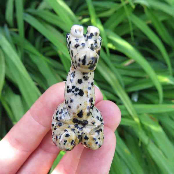 Crystal Giraffe Carving 1.5" |  Jasper Crystal Animal Figurine