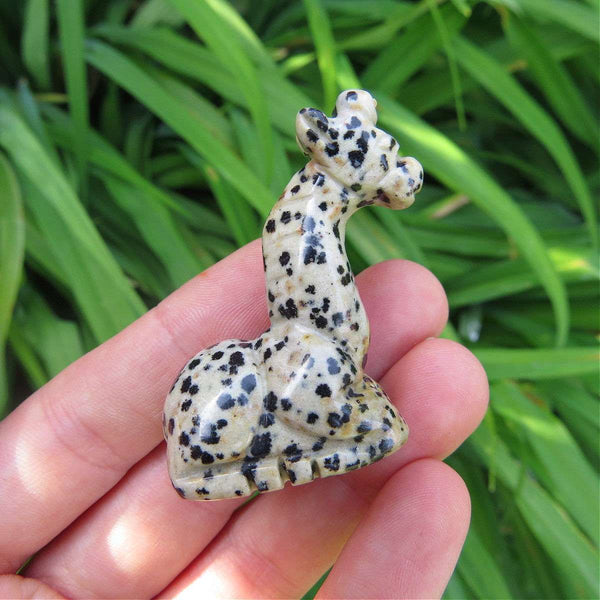 Crystal Giraffe Carving 1.5" |  Jasper Crystal Animal Figurine
