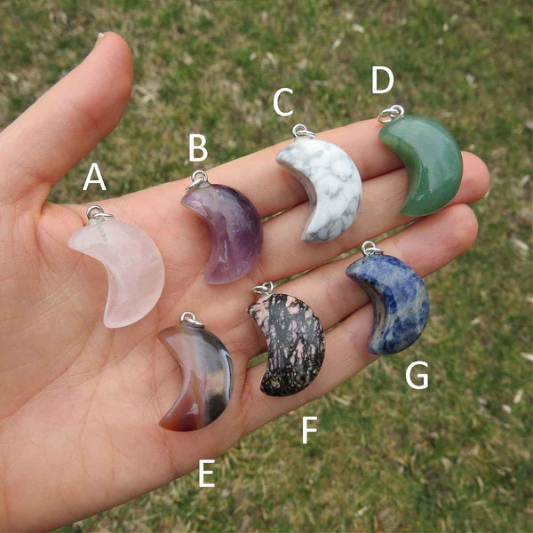 Crystal Moon Pendants