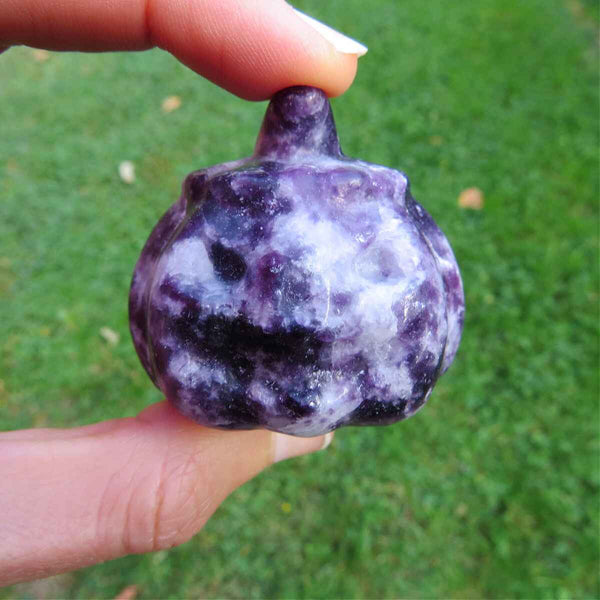 Lepidolite Crystal Pumpkin Carving