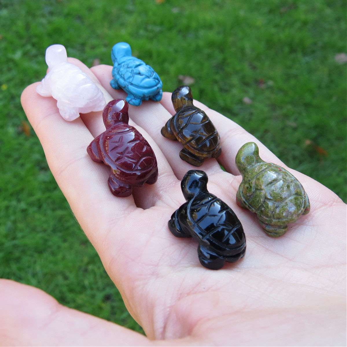 Mini Crystal Turtle Animal Stone Carving