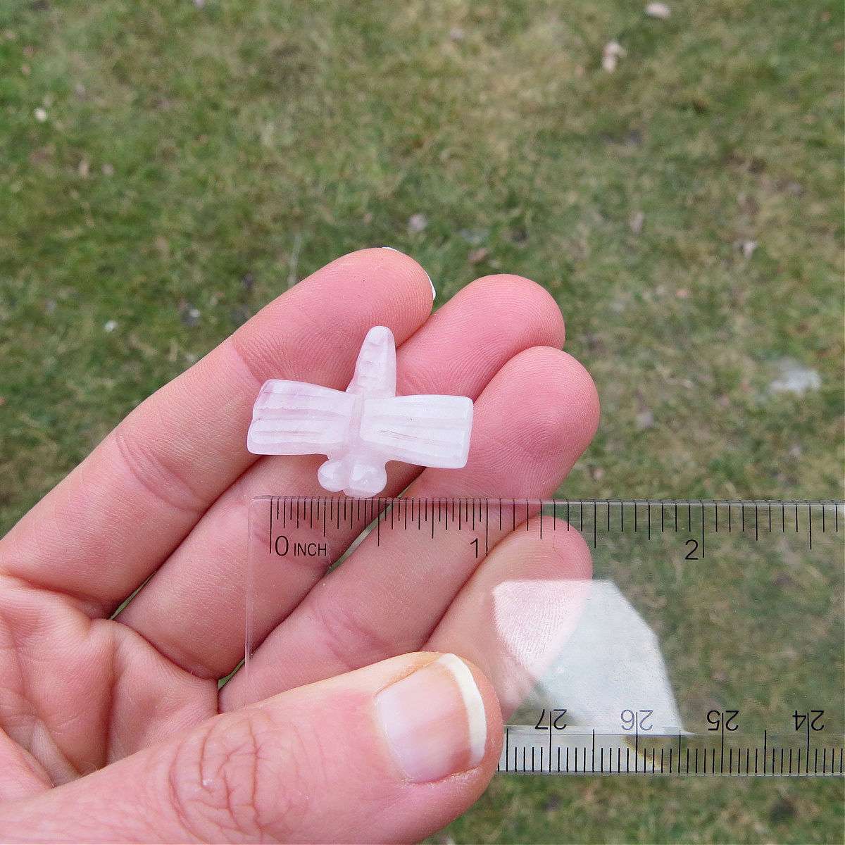 Mini Crystal Dragonfly Figurine 1" | Carved Stone Animal