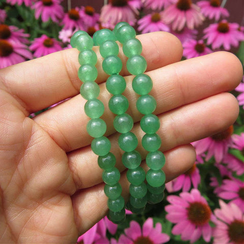 Green Aventurine Crystal Bracelet 6mm Stone Beads