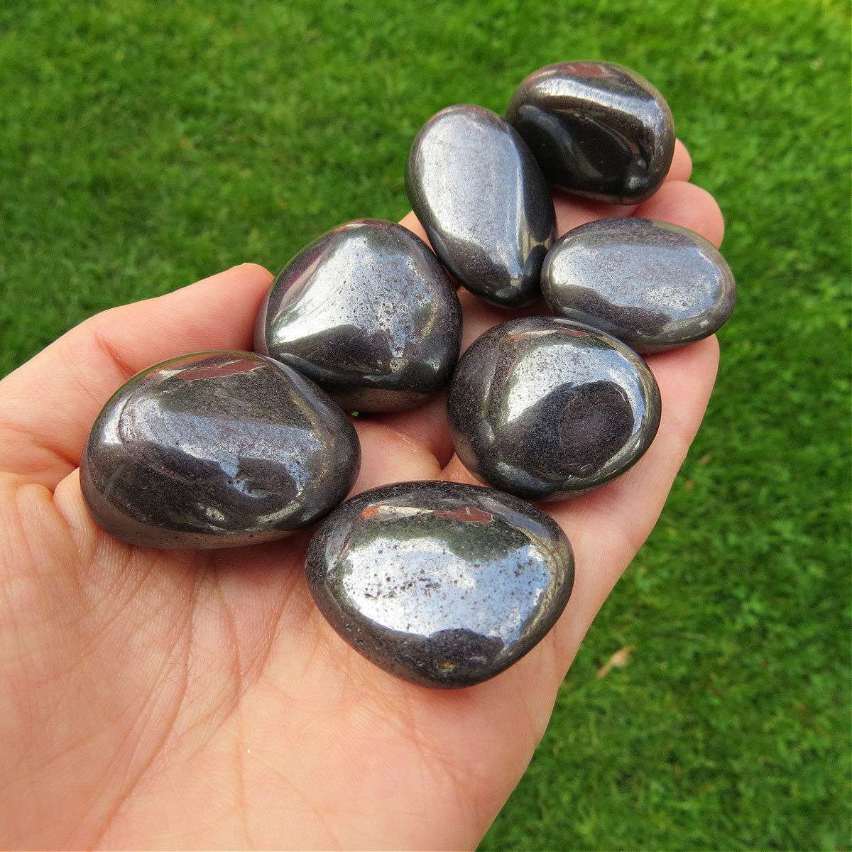 Hematite Crystal Tumbled Stone 1"