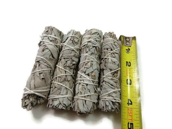 White Sage Smudge Stick 4" Size