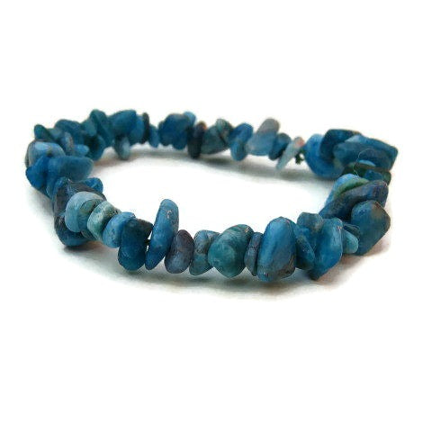 Crystal Apatite Bracelet with Chip Beads - Front