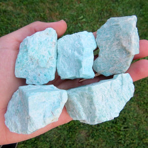 Raw Amazonite Stones - Natural Amazonite - Blue Crystal