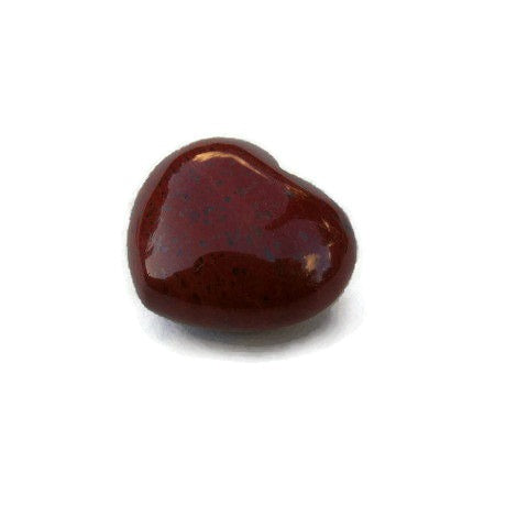 Red Jasper Crystal Heart 1.25" | Carved Puffy Heart Stone