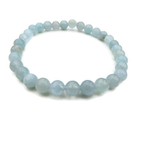 Aquamarine Bracelet | March Birthstone Crystal Healing Stone Bracelet