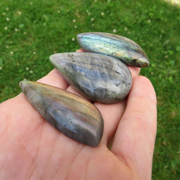 Labradorite Crystal Cabochon 2" Flashy Labradorite Stone