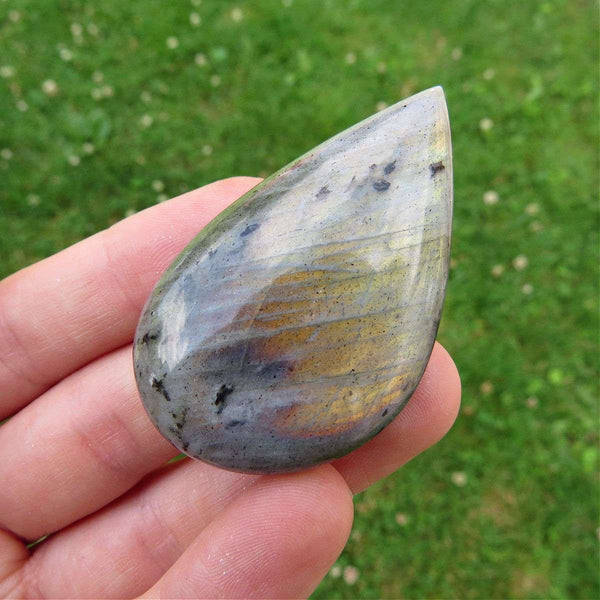 Labradorite Crystal Cabochon 2" Flashy Labradorite Stone