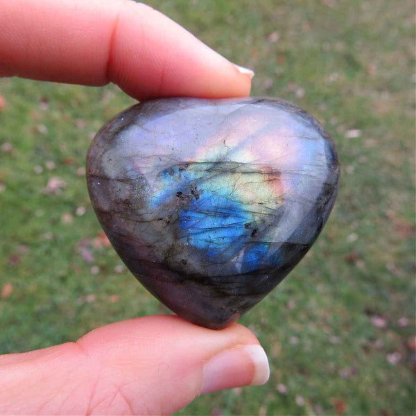 Labradorite Heart Stone