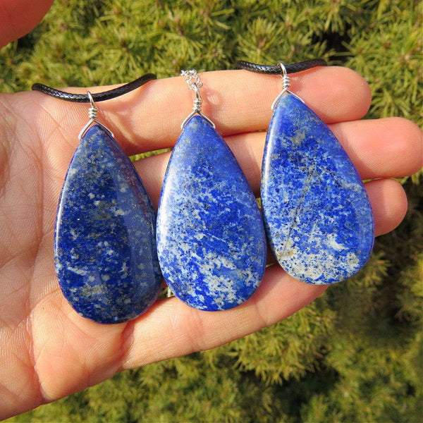 Lapis Lazuli Crystal Necklace - Blue Stone Necklace