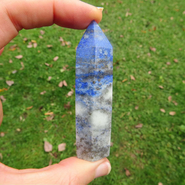 Lapis Lazuli Crystal Point Stone Tower