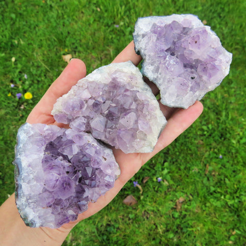 Large Raw Amethyst Cluster 2.5" Purple Amethyst Crystals