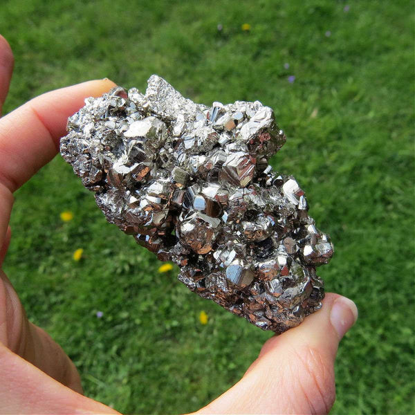 Pyrite Crystal Cluster - Fools Golds Stone Nugget