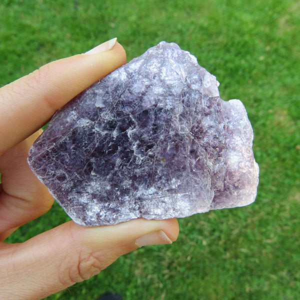Raw Lepidolite Crystal Slab - Lavender Stone - Lithium Crystal for Anxiety & Depression