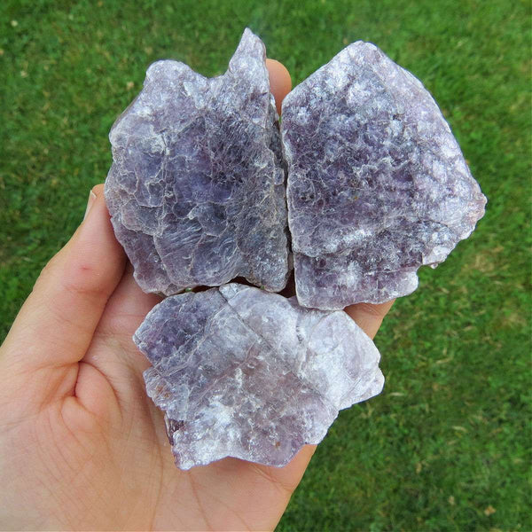 Raw Lepidolite Stone Slab