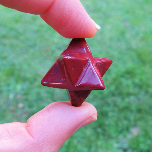 Small Merkaba Crystal | 1" Carved Stone Tetrahedron Star