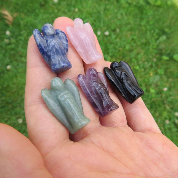 Small Crystal Angel Stone Carvings