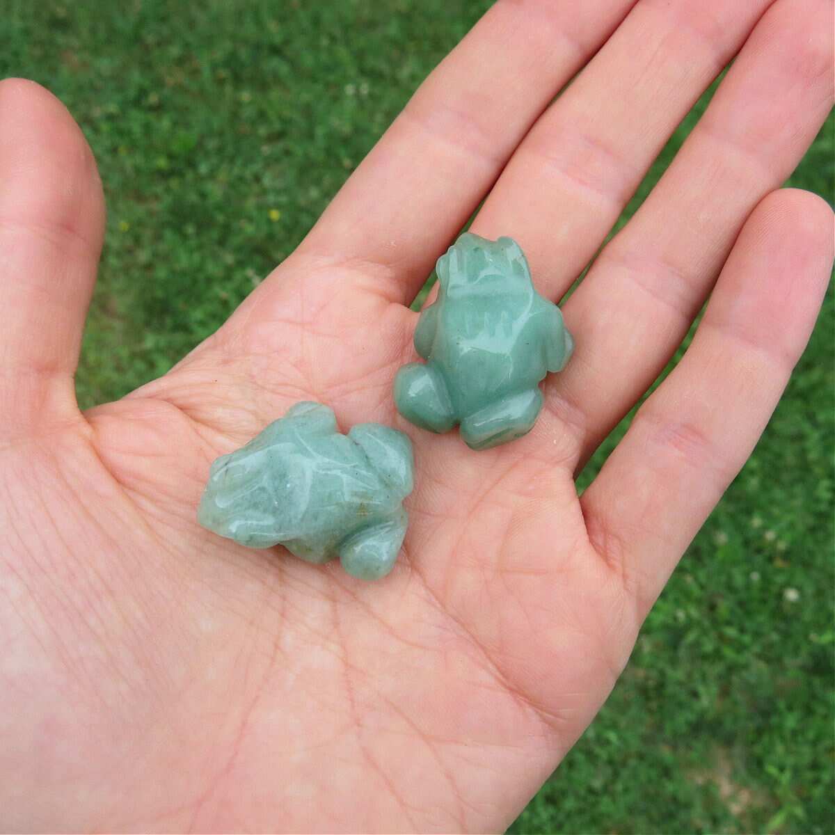 Green Aventurine Crystal Frog Stone Carvings