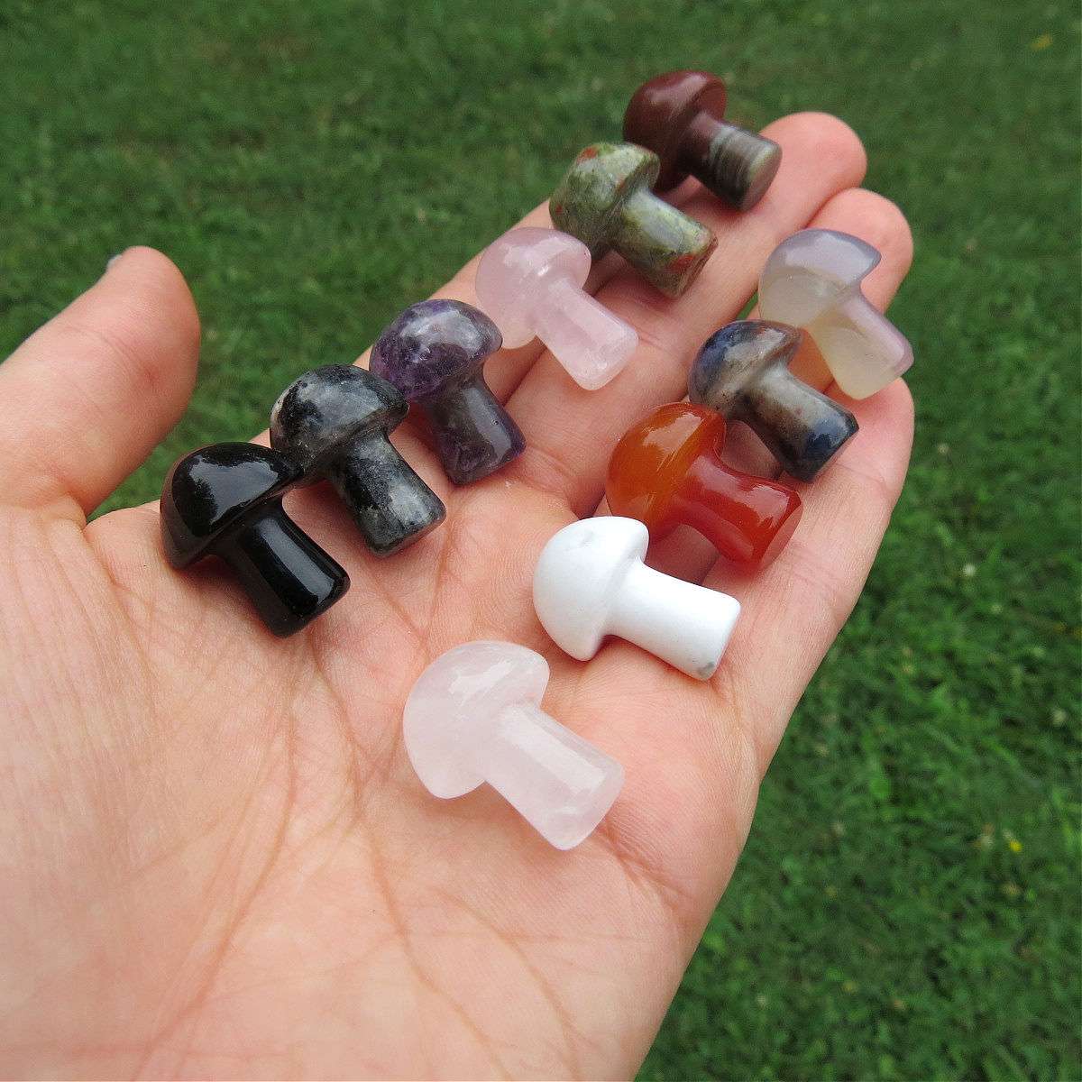 Mini Crystal Mushroom Carvings