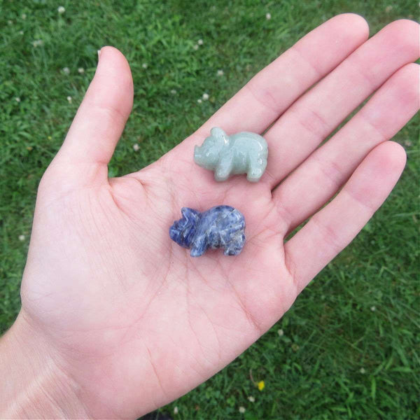 Mini Crystal Pig Stone Figurines