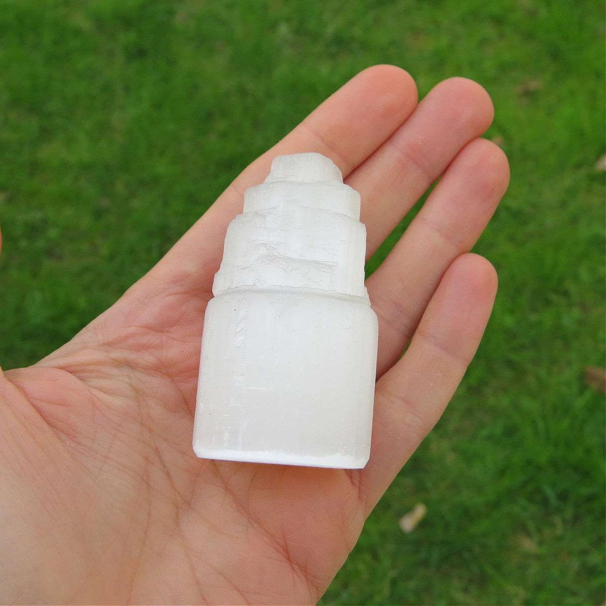 Mini Selenite Crystal Tower 2.25" | Standing Selenite Stone for Cleansing Energy