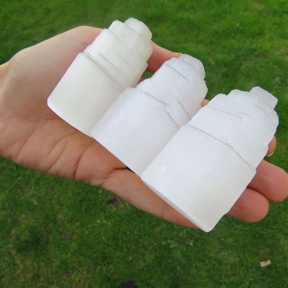 Mini Selenite Crystal Tower 2.25" | Standing Selenite Stone for Cleansing Energy