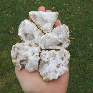 Quartz Druzy Crystal Geode - Cracked Open Geode Stone