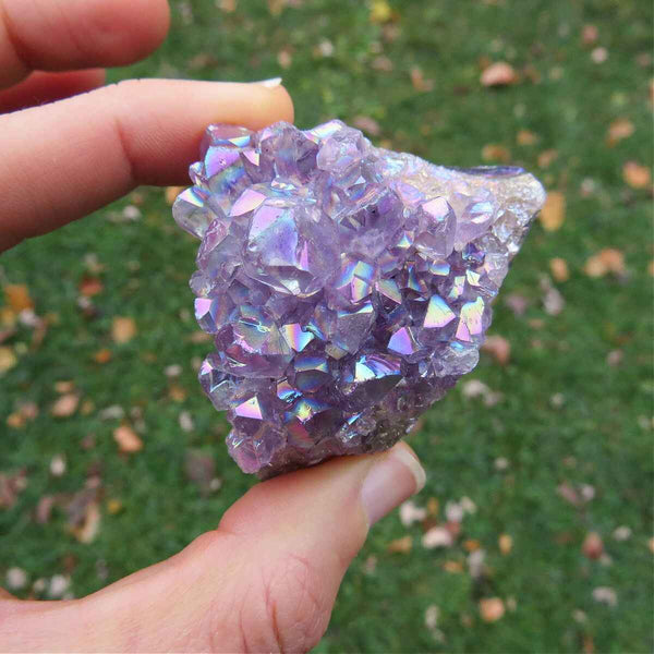 Rainbow Aura Amethyst Crystal